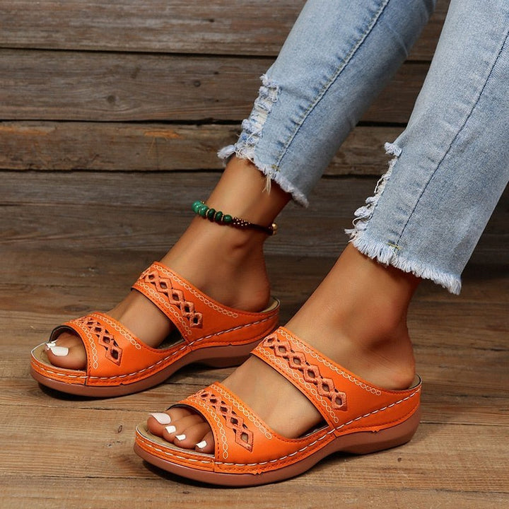 Evolia | Dames Sandalen - Oranje - #Calora#