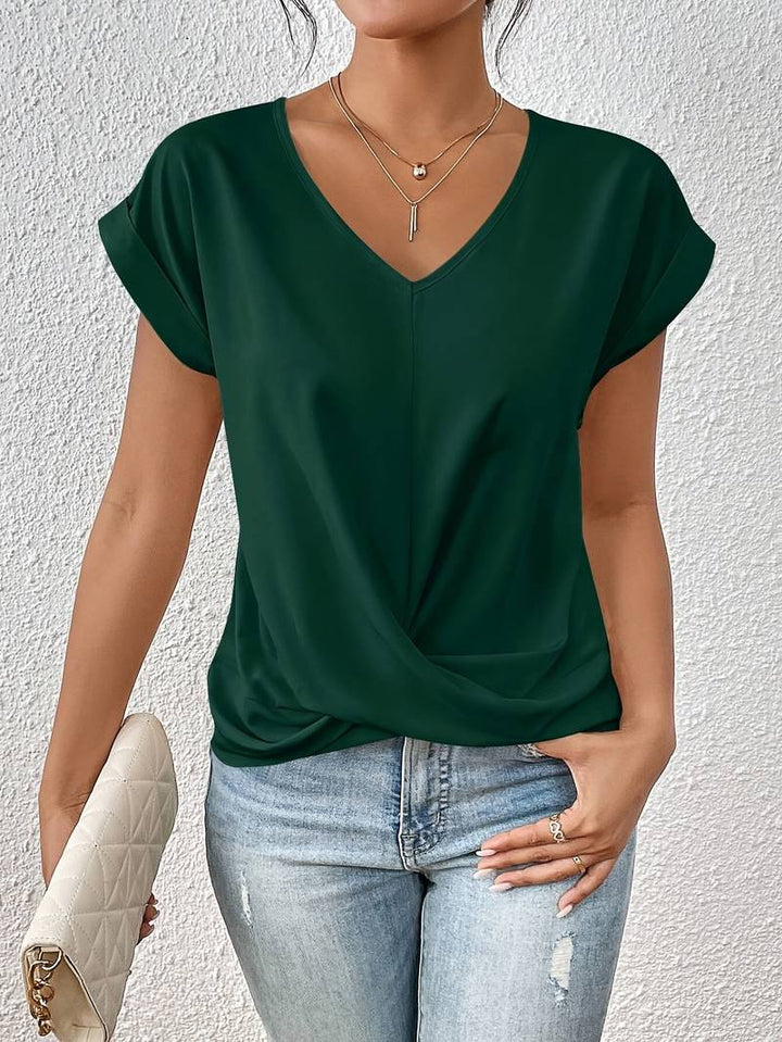 Fay | Casual Short - Sleeved T - Shirt - casual dames shirts - Groen - #Calora#