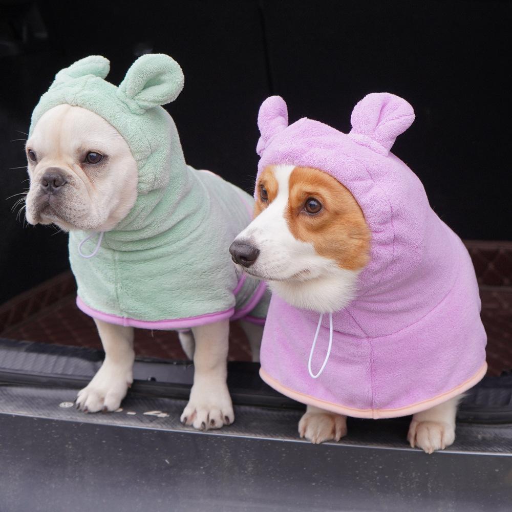 Fluffyheaven | Schattige Honden Badjas - kleding voor honden - Groen - #Calora#