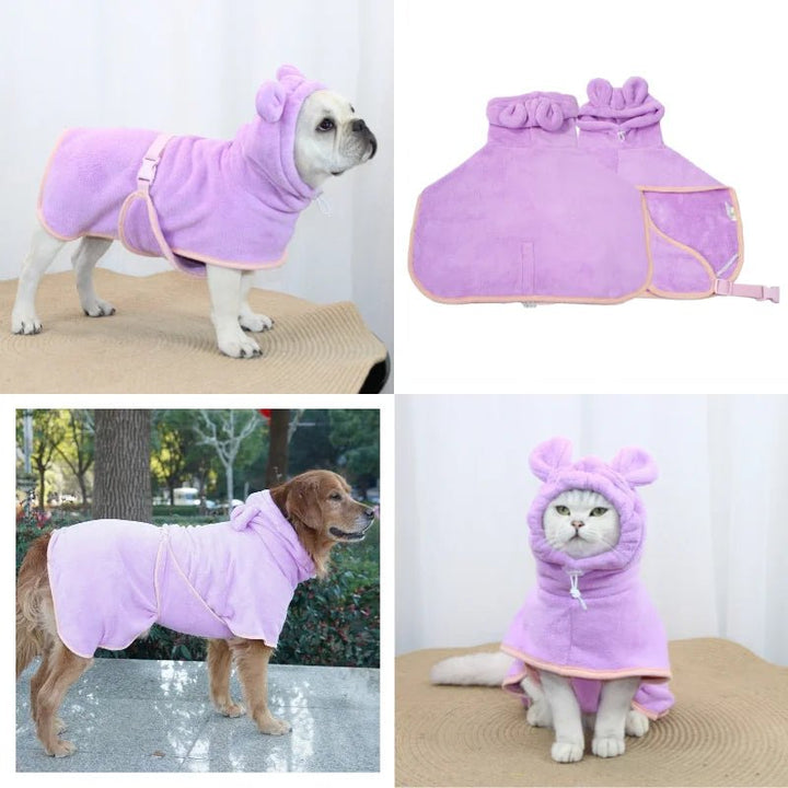 Fluffyheaven | Schattige Honden Badjas - kleding voor honden - Groen - #Calora#