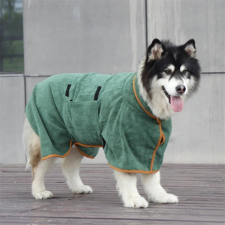 Fluffyheaven | Warme Honden Badjas - kleding voor honden - Groen - #Calora#