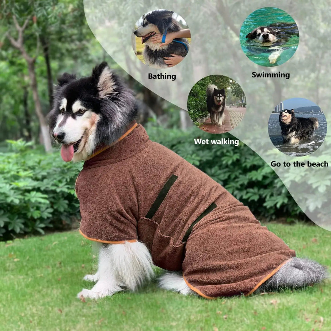 Fluffyheaven | Warme Honden Badjas - kleding voor honden - Groen - #Calora#