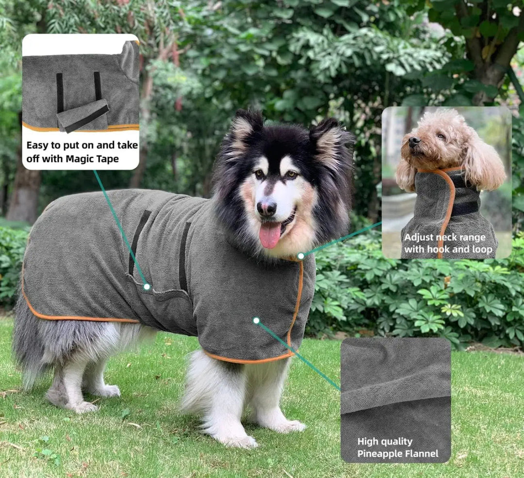 Fluffyheaven | Warme Honden Badjas - kleding voor honden - Groen - #Calora#