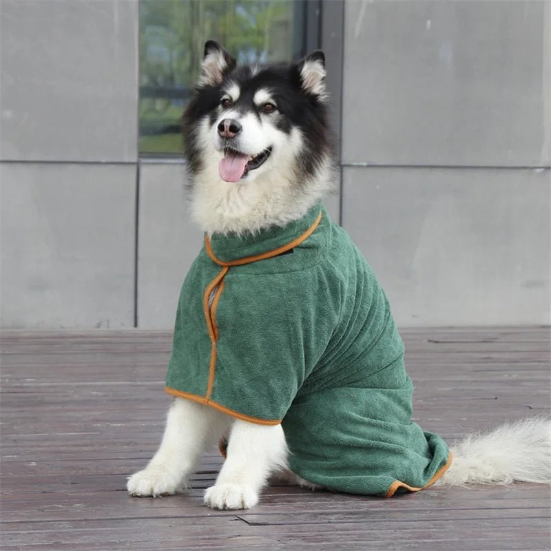 Fluffyheaven | Warme Honden Badjas - kleding voor honden - Groen - #Calora#