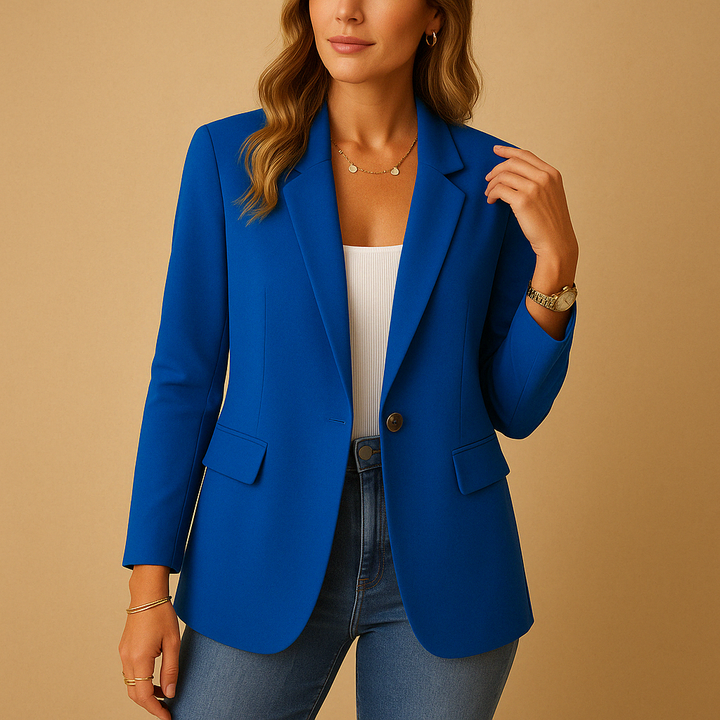 CALORA_ Getailleerde Dames Blazer met Comfortabele Pasvorm Silhouet