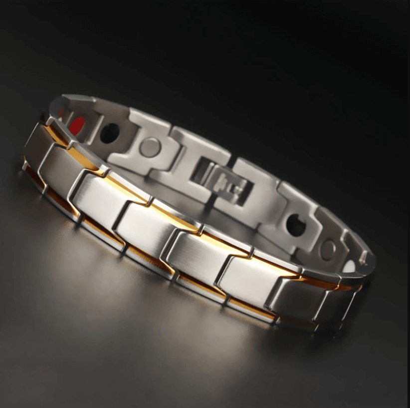Gleamora | Magnetische Gezondheid Armband - Zilver - Goud - #Calora#