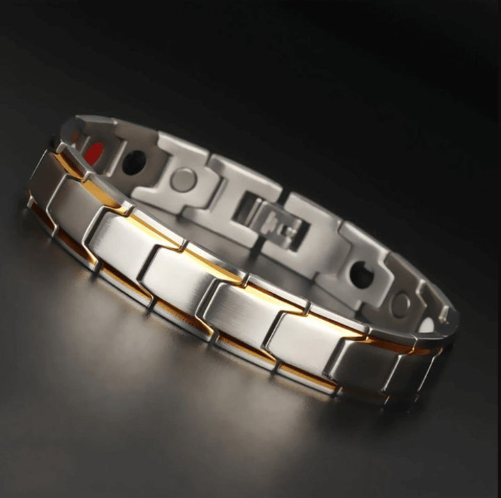 Gleamora | Magnetische Gezondheid Armband - Zilver - Goud - #Calora#