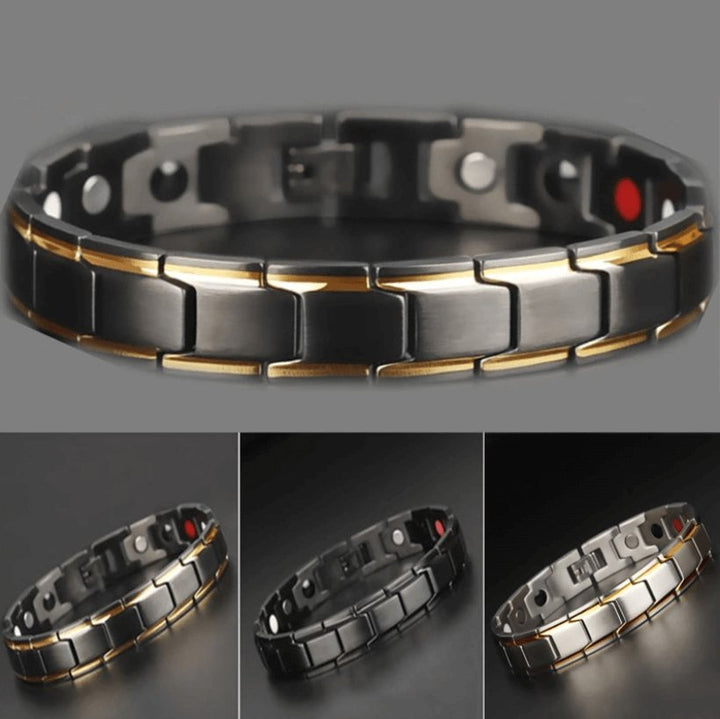 Gleamora | Magnetische Gezondheid Armband - Zilver - Goud - #Calora#