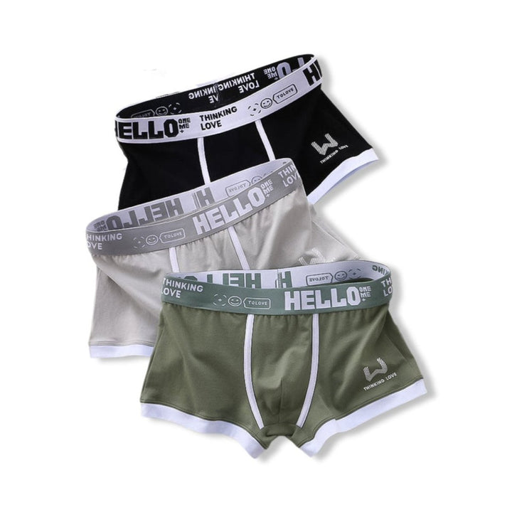 Hello | Premium Boxers (Set 3) - Groen - #Calora#