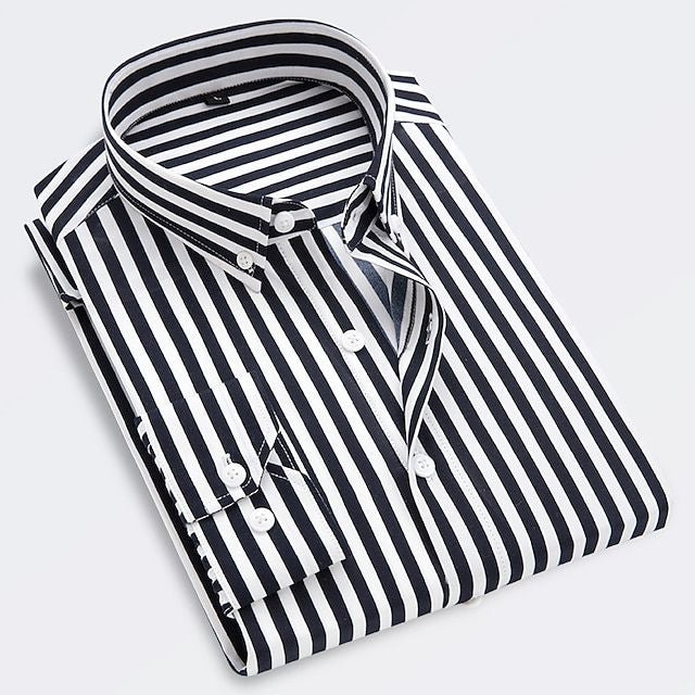 CALORA_ Heren Zomerhemd met Chique Strepen voor Tijdloze Elegantie