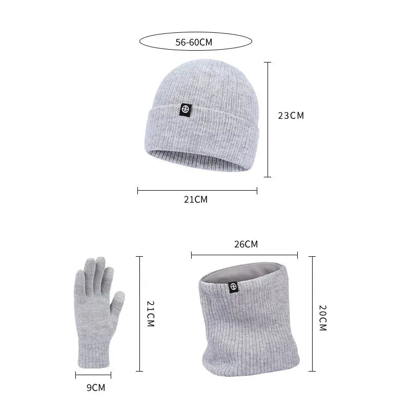 Iceglam | 3 in 1 Winter Set - Zwart - #Calora#