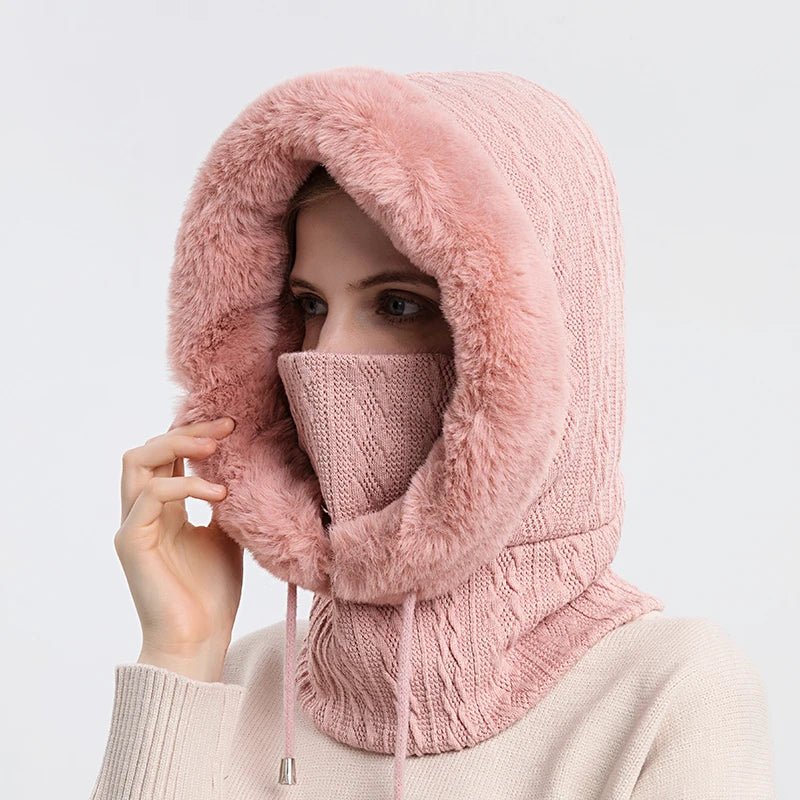 Iceglam | Warme Winter Capuchon - Roze - #Calora#