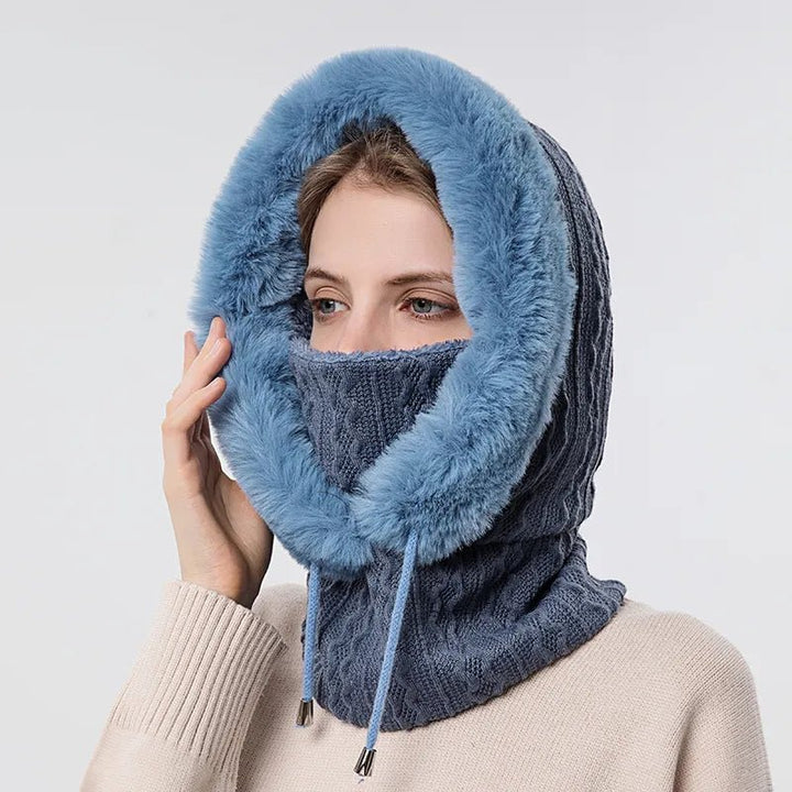 Iceglam | Warme Winter Capuchon - Blauw - #Calora#