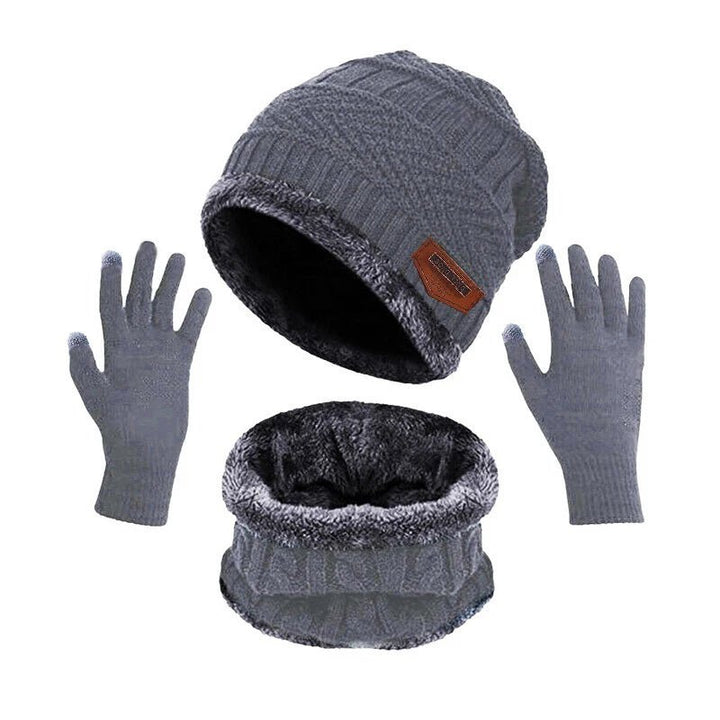 Iceglam | Warme Winter Set man - Grijs - #Calora#