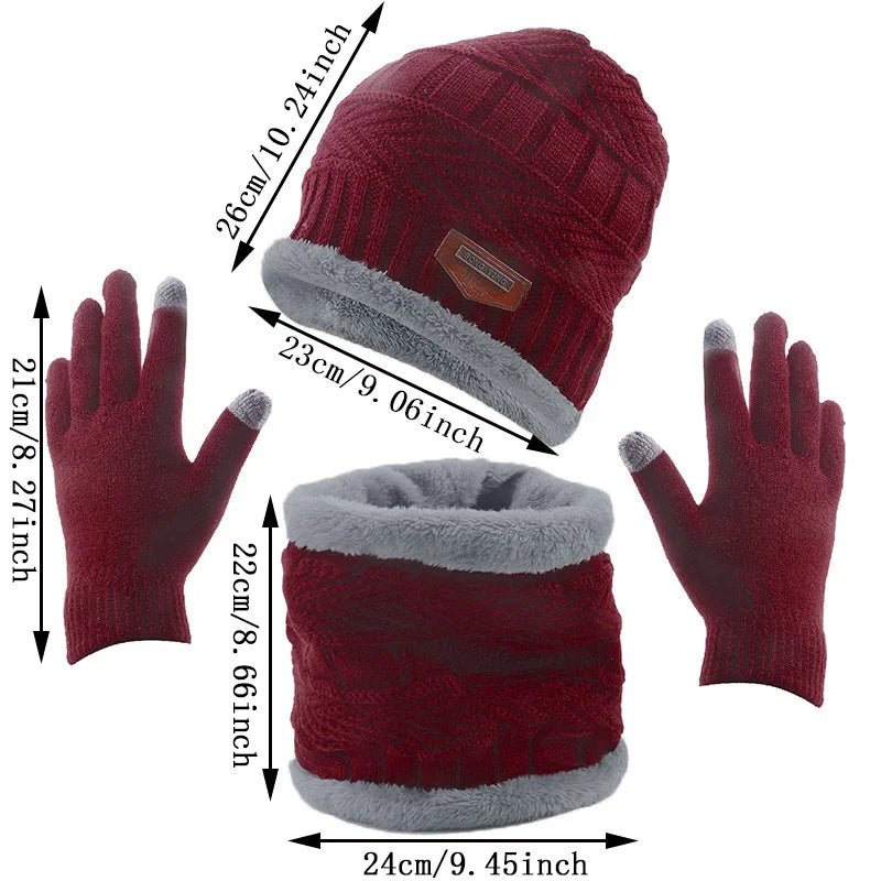 Iceglam | Warme Winter Set man - Zwart - #Calora#