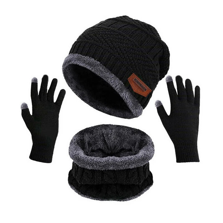 Iceglam | Warme Winter Set man - Zwart - #Calora#