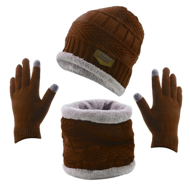 Iceglam | Warme Winter Set man - Bruin - #Calora#