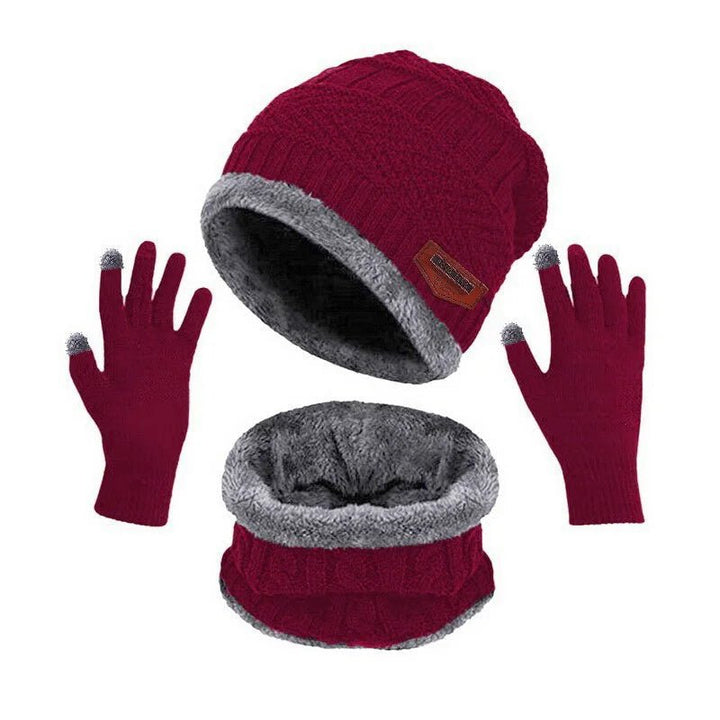 Iceglam | Warme Winter Set man - Rood - #Calora#