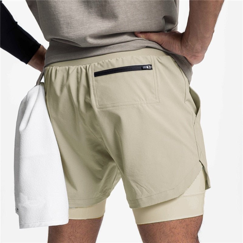 Ignite | Gym Dry - Fit Shorts - gym shorts - Khaki - #Calora#