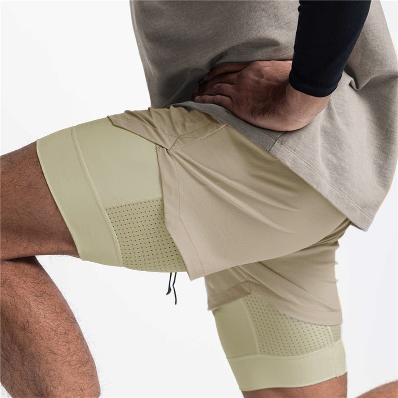 Ignite | Gym Dry - Fit Shorts - gym shorts - Khaki - #Calora#