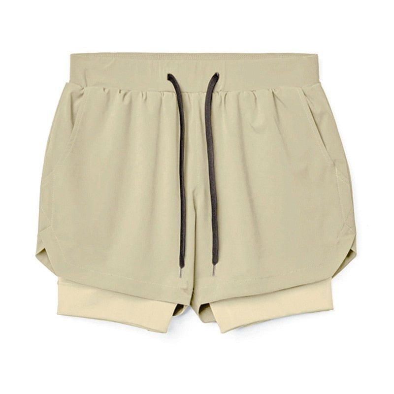 Ignite | Gym Dry - Fit Shorts - gym shorts - Khaki - #Calora#