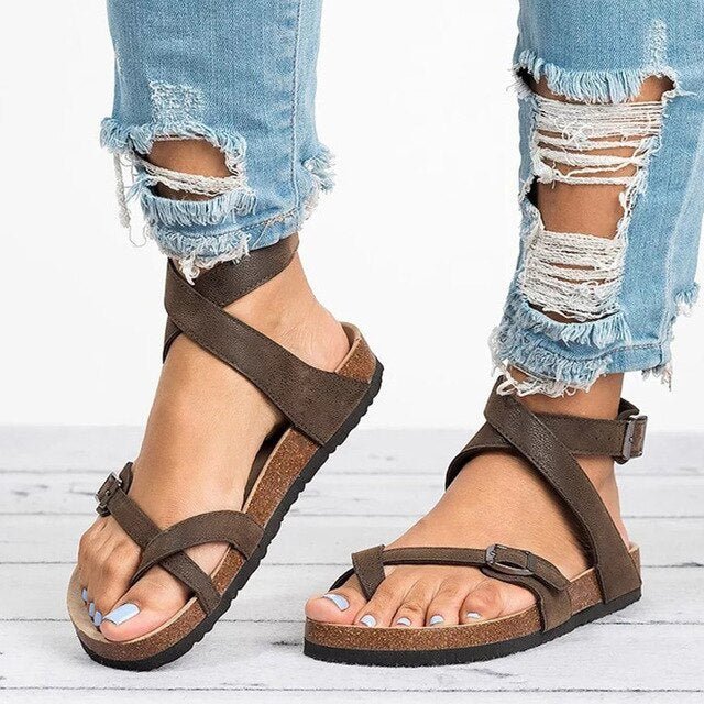 Ilysia | Premium Sandalen - Bruin - #Calora#