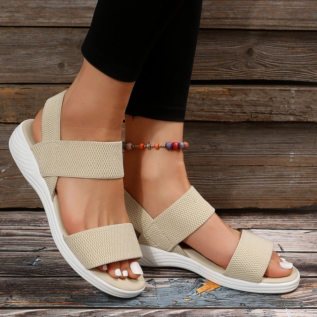 Jasmina | Comfortabele Dames Sandalen - Beige - #Calora#