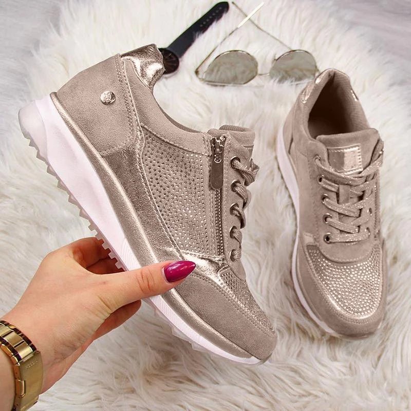 Justina | Trendy Schoenen - Khaki - #Calora#