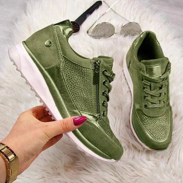 Justina | Trendy Schoenen - Groen - #Calora#