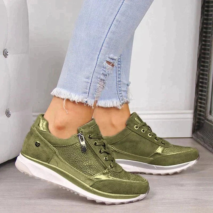 Justina | Trendy Schoenen - Groen - #Calora#