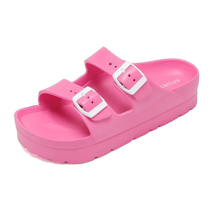 Leilani | Comfortabele Sandalen Dikke Zool - Roze - #Calora#