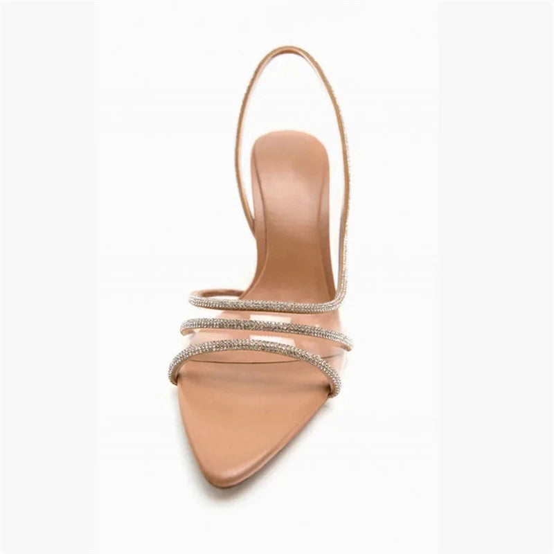 Lioré | Transparante Rhinestone hakken Pumps-Hakken-Calora-36-Calora