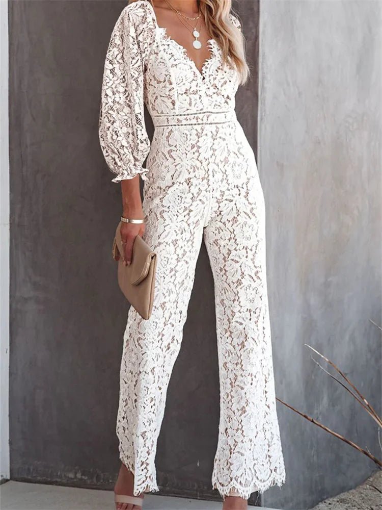 Lotus | Boho Jumpsuit Jurk - Wit - #Calora#