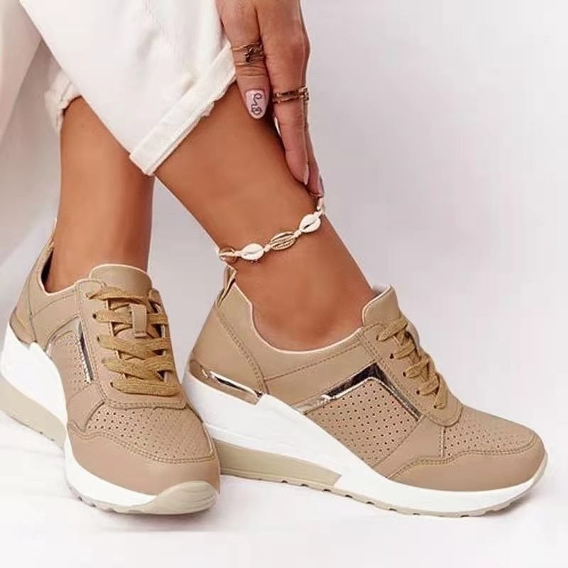 Lovela | Dames Sneakers - Khaki - #Calora#