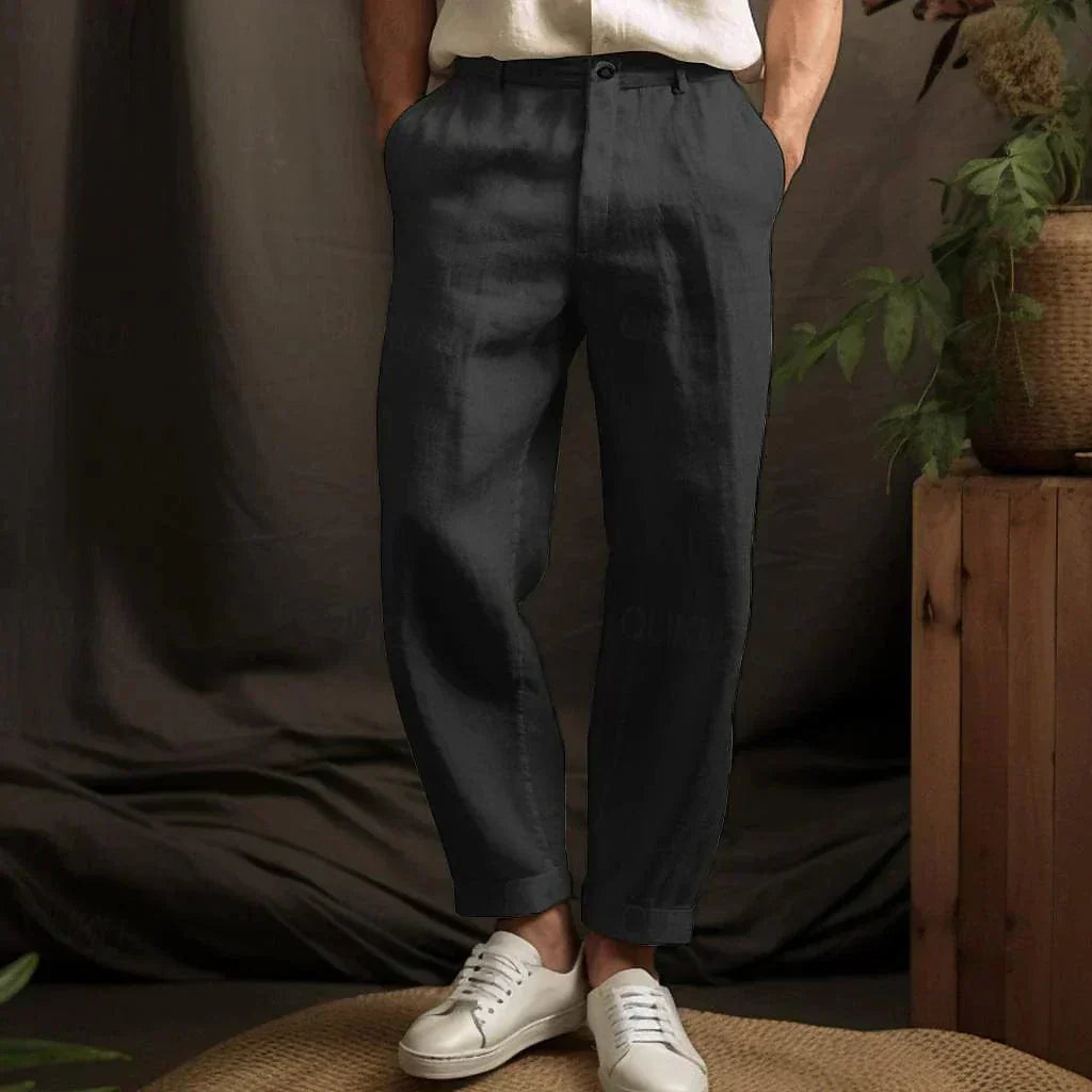 CALORA_ Casual Heren Losse Broek voor de Zomer met Comfortabele Pasvorm