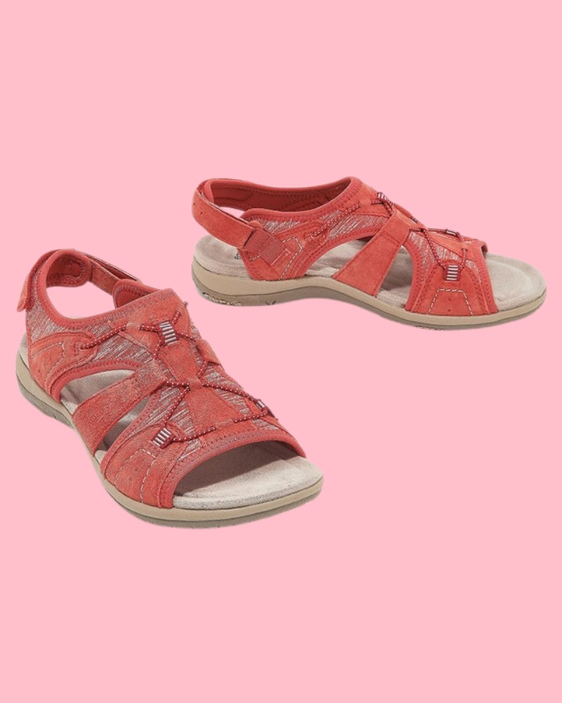 Lucia | Trendy Wandel Sandalen - Oranje - #Calora#