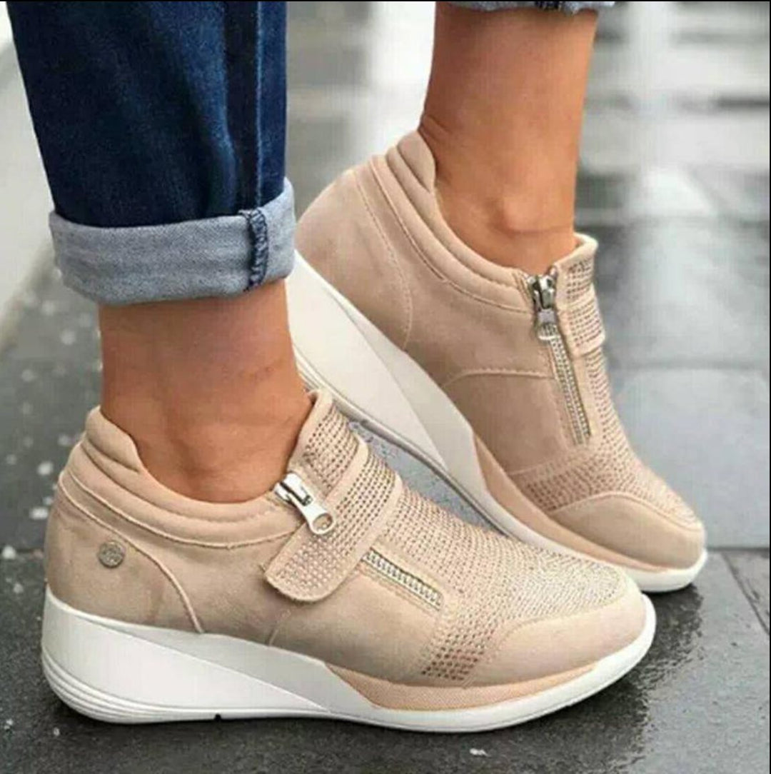 Luminia | Comfortabel En Stijlvolle Sneakers - Beige - #Calora#