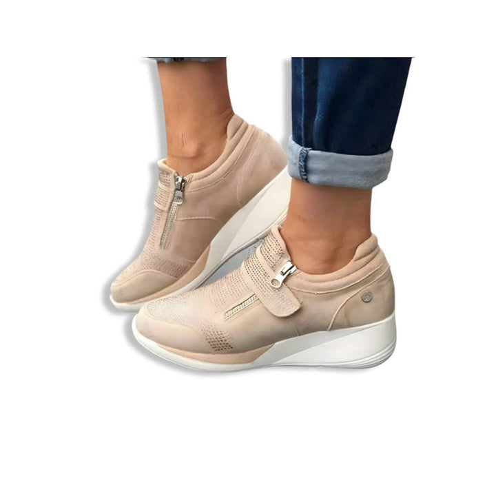 Luminia | Comfortabel En Stijlvolle Sneakers - Beige - #Calora#