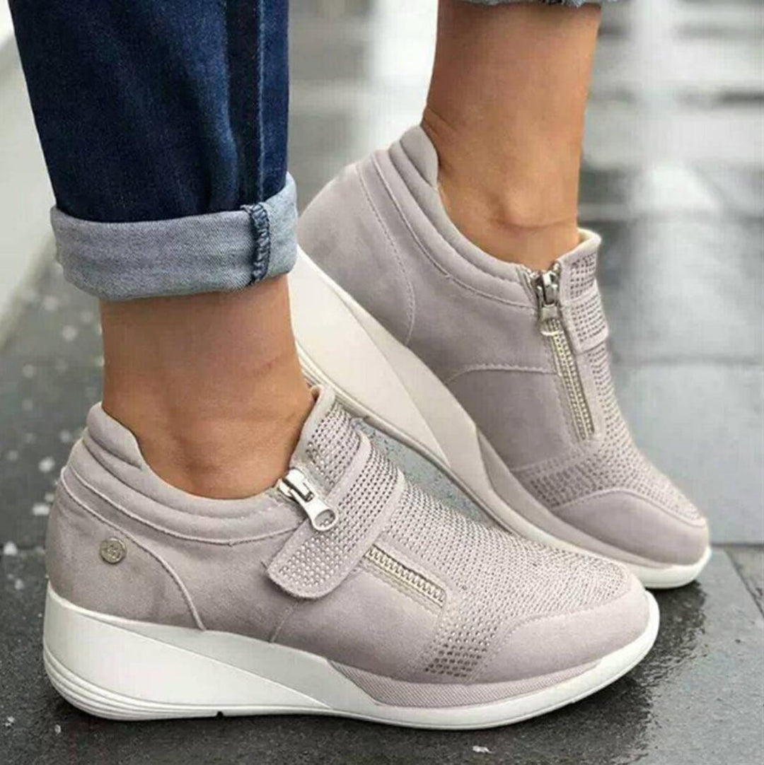 Luminia | Comfortabel En Stijlvolle Sneakers - Grijs - #Calora#