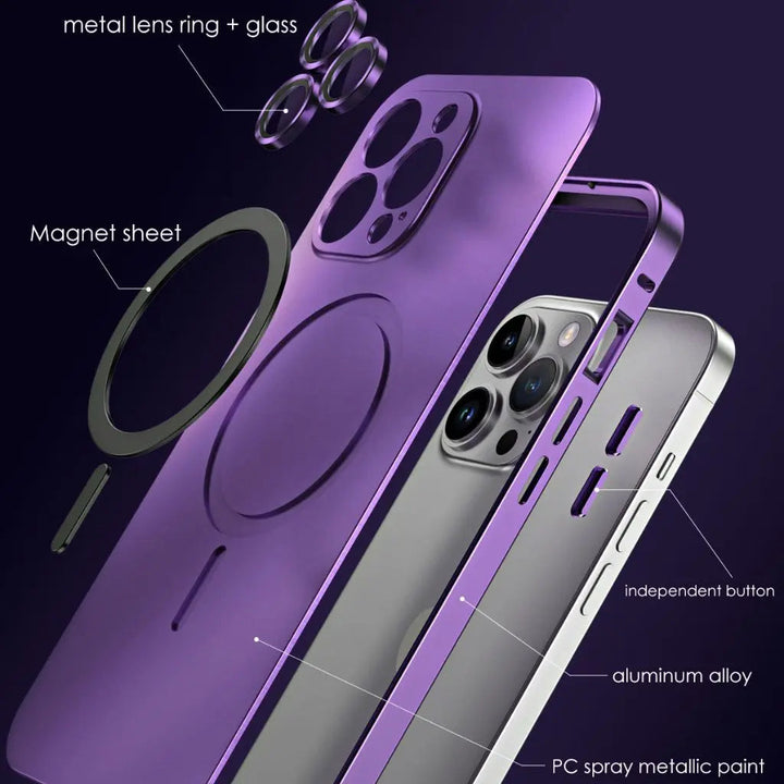 CALORA_ MagnoShield | Magnetische Metalen Hoes voor iPhone