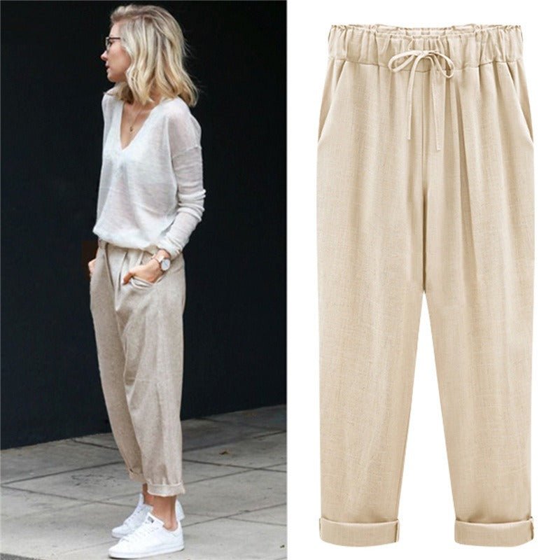 Marit | Luchtige Wollen Dames Broek - Zwart - #Calora#