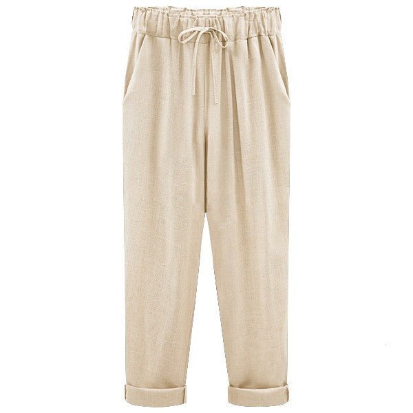 Marit | Luchtige Wollen Dames Broek - Beige - #Calora#