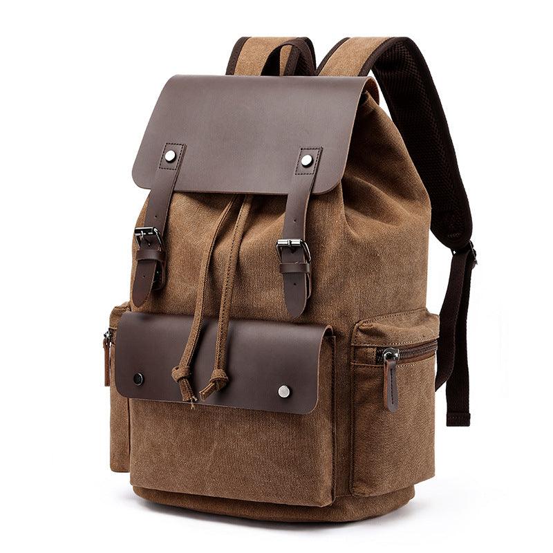 Leren Canvas Laptop Essentials Rugzak - Backpack