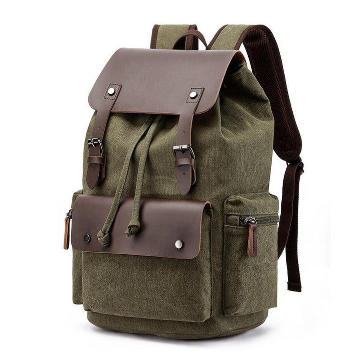 Leren Canvas Laptop Essentials Rugzak - Backpack