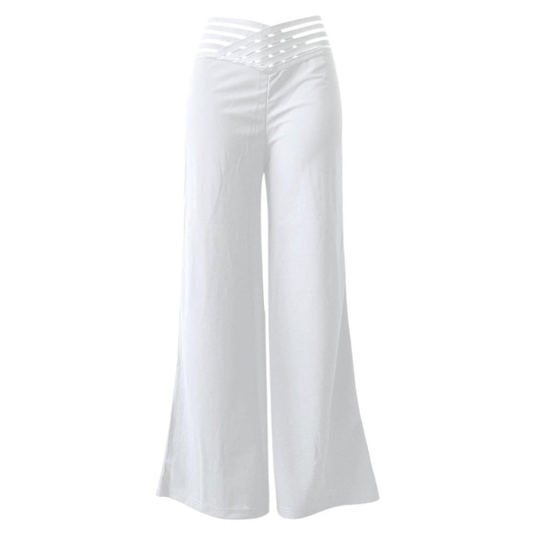 Mira | Elegante Hoge Taille Broek - Wit - #Calora#