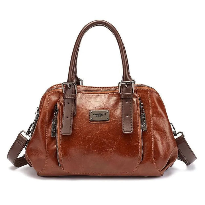 Morino | Elegante Italiaanse Leren Tas - Leren schouder tas - Rood - Borgo - #Calora#