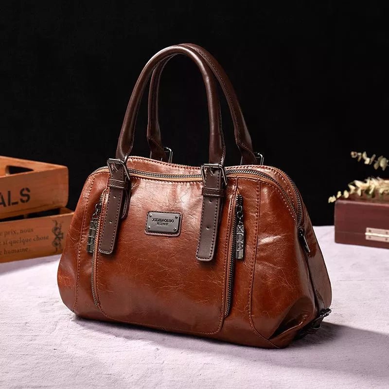 Morino | Elegante Italiaanse Leren Tas - Leren schouder tas - Bruin - Marro - #Calora#