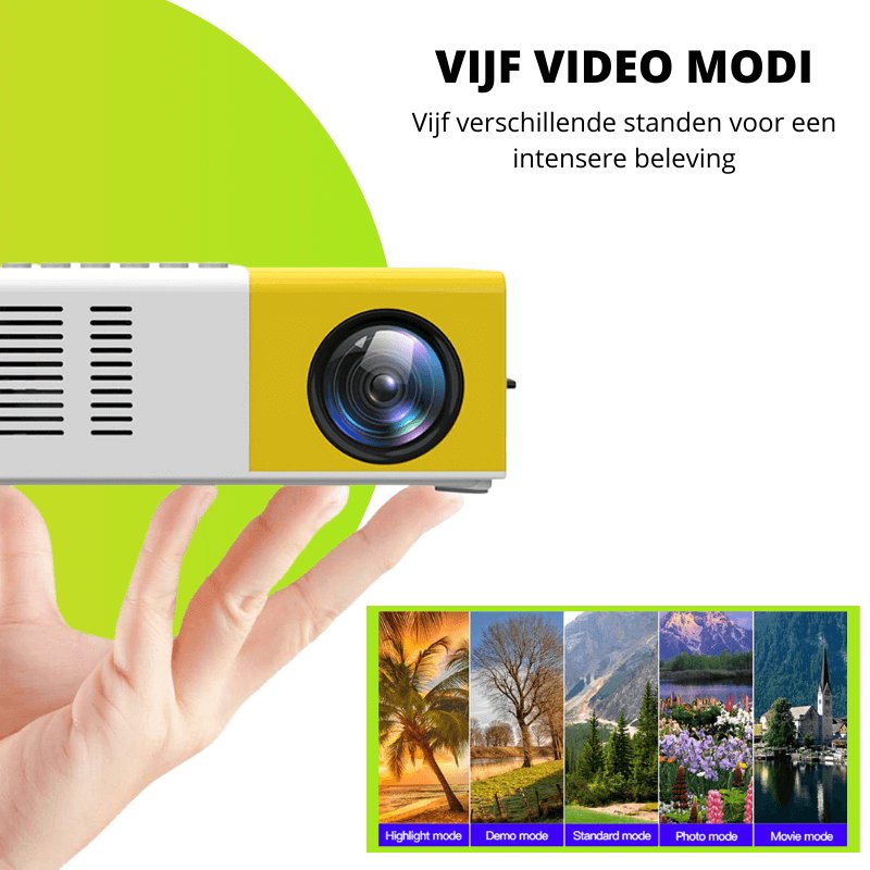 Multibeam | Draagbare Beamer Projector 3.0 - Tech & Gadgets - Geel - #Calora#