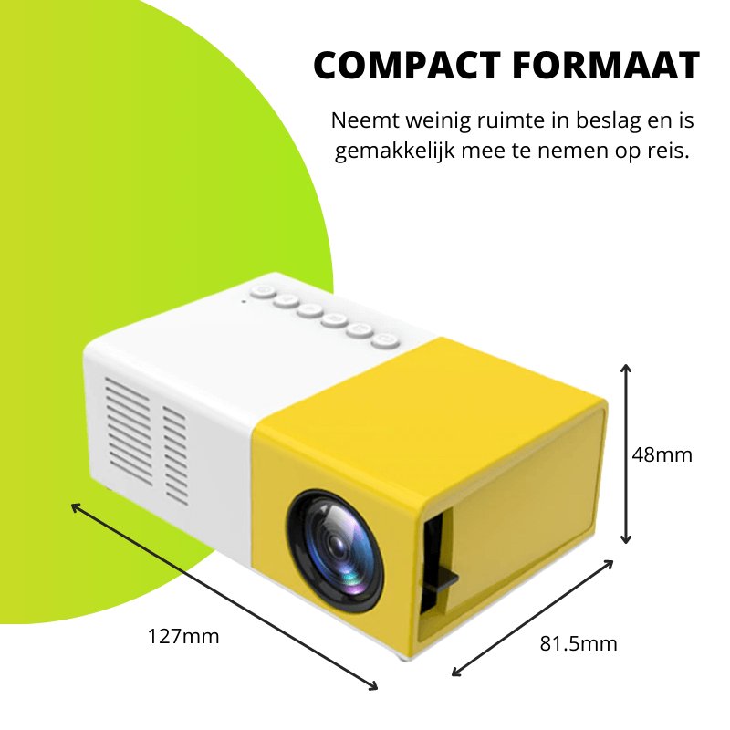 Multibeam | Draagbare Beamer Projector 3.0 - Tech & Gadgets - Geel - #Calora#