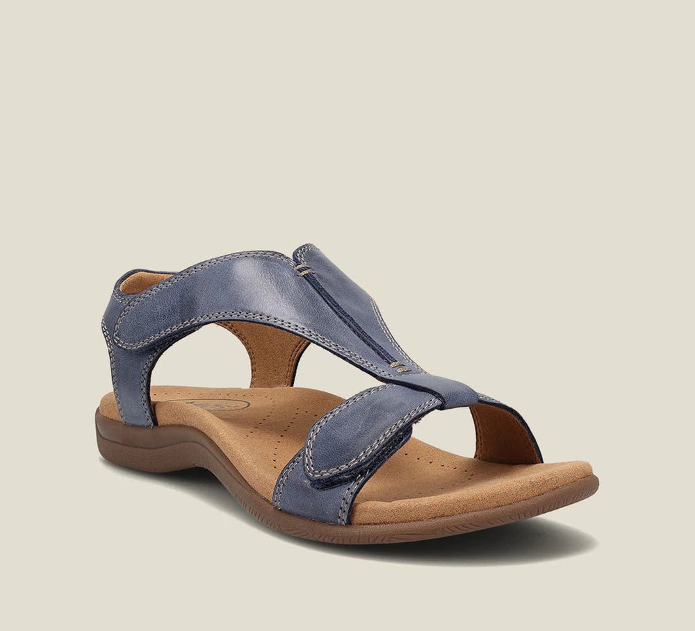 Nienke | Comfortabele Leren sandalen - Dames sandalen - Blauw - #Calora#